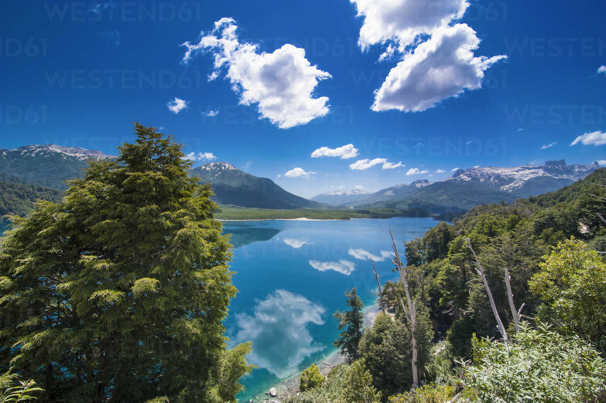 Pretty mountain lake, Road of the Seven Lakes, Argentina, South America